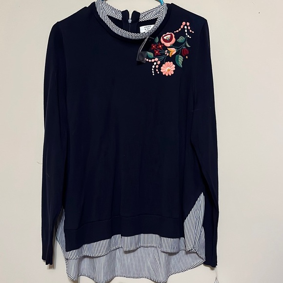 crown & ivy Tops - Crown & Ivy faux  layered blouse. Sz 1X